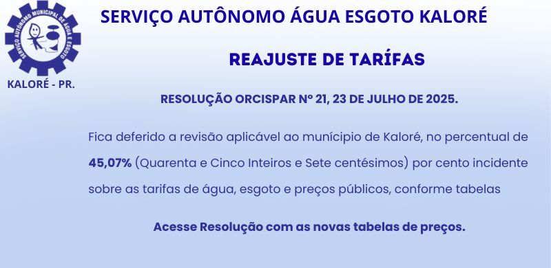 Reajuste de Tarifas 2025